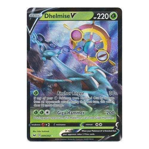 Sword & Shield (Base) 009/202 Dhelmise V (Half Art)