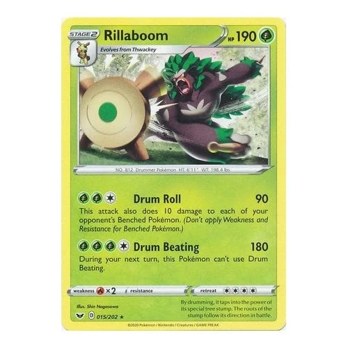 Sword & Shield (Base) 015/202 Rillaboom (Non-Holo)
