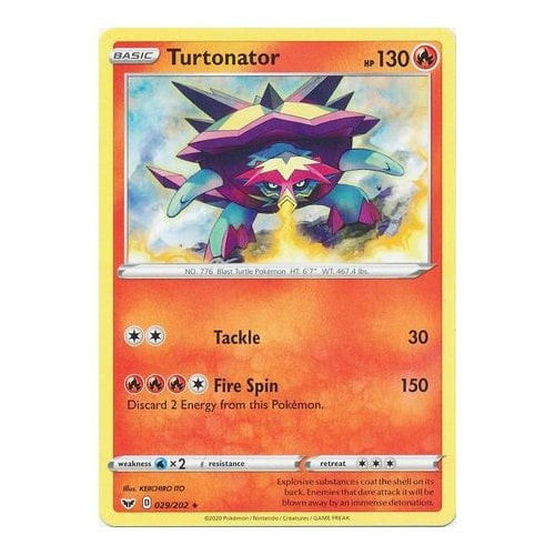 Sword & Shield (Base) 029/202 Turtonator