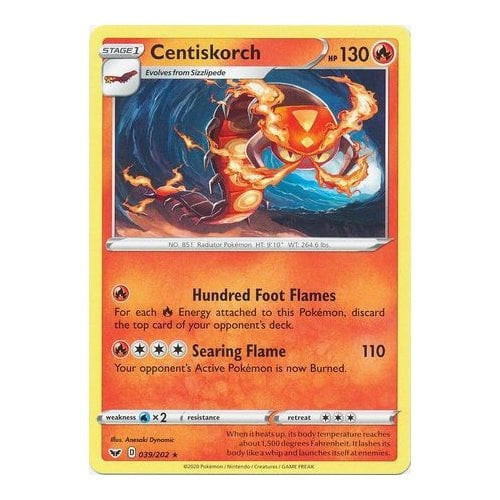 Sword & Shield (Base) 039/202 Centiskorch
