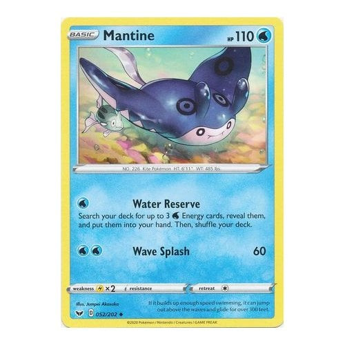 Sword & Shield (Base) 052/202 Mantine