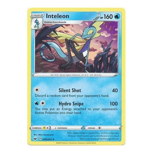 Sword & Shield (Base) 059/202 Inteleon (Non-Holo)