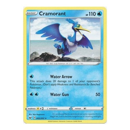 Sword & Shield (Base) 062/202 Cramorant