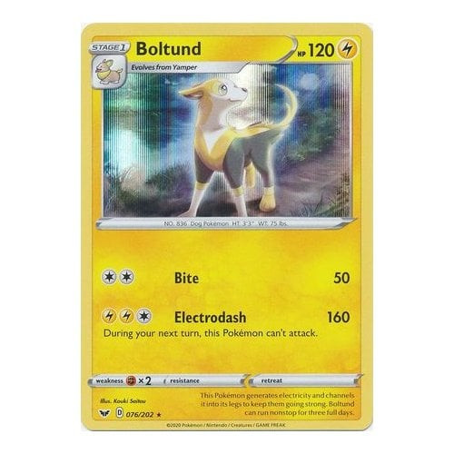 Sword & Shield (Base) 076/202 Boltund (Holo)