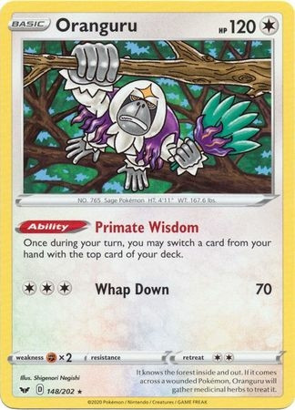 Sword & Shield (Base) 148/202 Oranguru (Non-Holo)