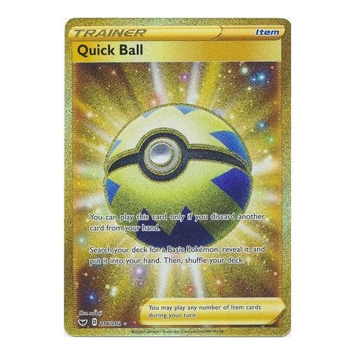Sword & Shield (Base) 216/202 Quick Ball (Secret Rare) | Magic Madhouse Sword & Shield (Base) 216/202 Quick Ball (Secret Rare) | Magic Madhouse