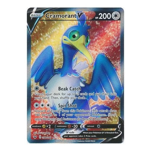 Sword & Shield (Base) 198/202 Cramorant V (Full Art)