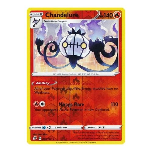 Rebel Clash 033/192 Chandelure (Reverse Holo)