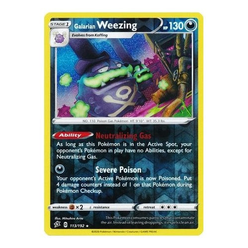 Rebel Clash 113/192 Galarian Weezing (Holo) | Magic Madhouse