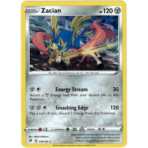 Rebel Clash 139/192 Zacian (Shatter Holo)