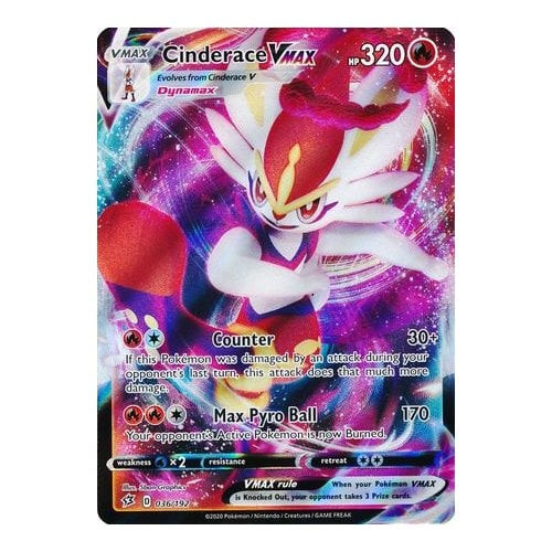 Rebel Clash 036/192 Cinderace VMAX (Full Art)