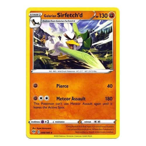 Darkness Ablaze 098/189 Galarian Sirfetch'd (Non-Holo)