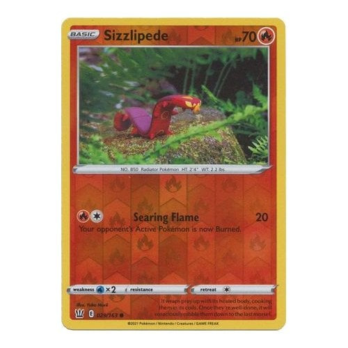Battle Styles 029/163 Sizzlipede (Reverse Holo)