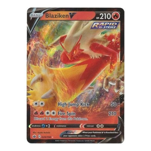 Chilling Reign 020/198 Blaziken V (Half Art)