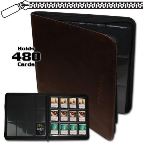 Gaming Zipper Folio 12-Pocket LT Album - Brown