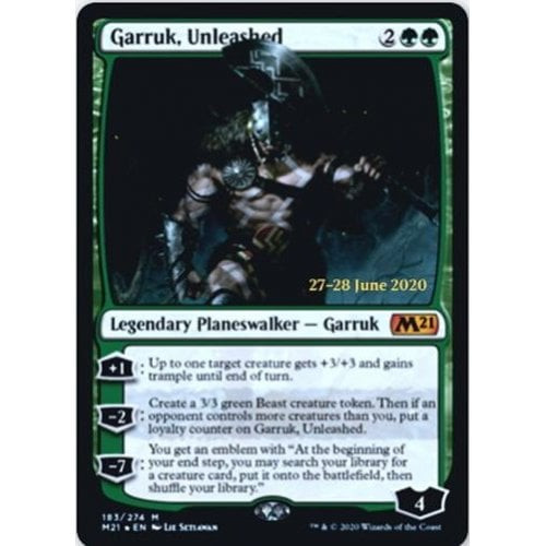 Garruk, Unleashed (Core Set 2021 Prerelease Foil)