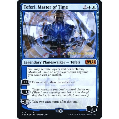 Teferi, Master of Time (Alternate Art #275) (Core Set 2021 Prerelease Foil)