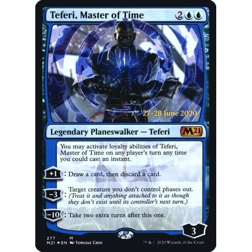 Teferi, Master of Time (Alternate Art #277) (Core Set 2021 Prerelease Foil)