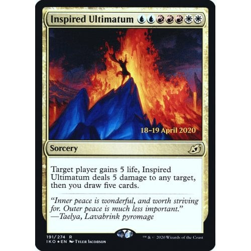 Inspired Ultimatum (Ikoria: Lair of Behemoths Prerelease foil) | Promotional Cards