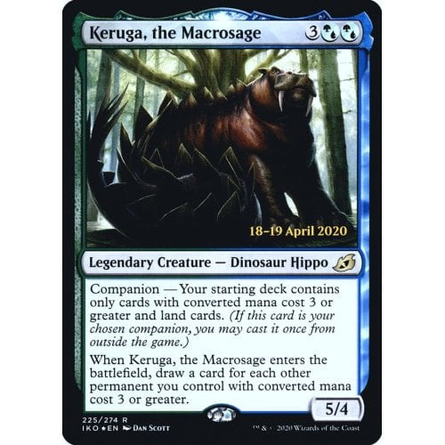 Keruga, the Macrosage (Ikoria: Lair of Behemoths Prerelease foil)