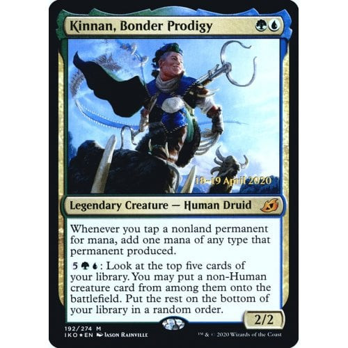 Kinnan, Bonder Prodigy (Ikoria: Lair of Behemoths Prerelease foil)