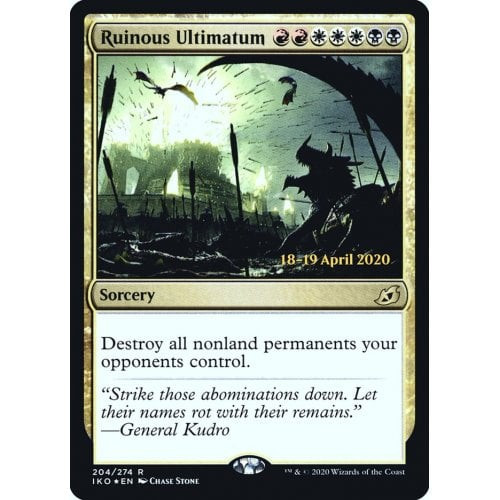Ruinous Ultimatum (Ikoria: Lair of Behemoths Prerelease foil) | Promotional Cards