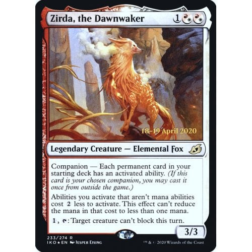 Zirda, the Dawnwaker (Ikoria: Lair of Behemoths Prerelease foil)