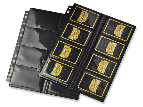 50ct Box 16-Pocket Dragon Shield Clear Centreloading Pages (11-Holes)