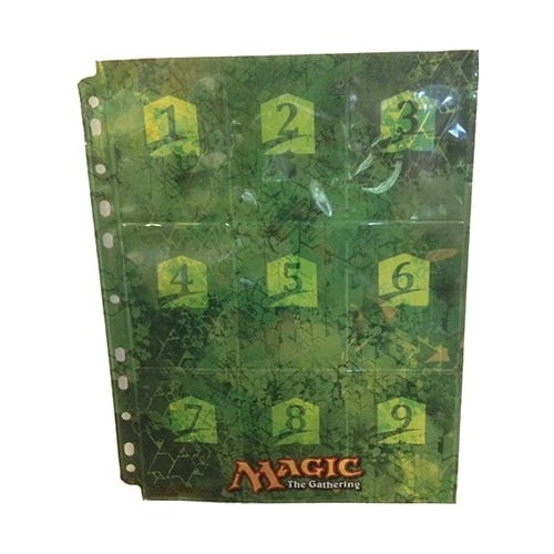 1ct 9-Pocket Green Theros Toploading Page (11-Holes)