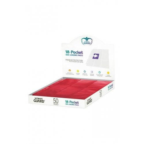 50ct/1 Box 18-Pocket Pages Side-Loading - Red