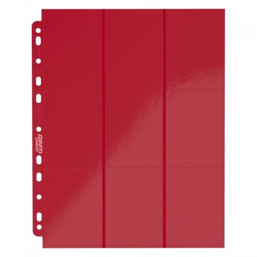 10ct/1 Pack 18-Pocket Pages Side-Loading - Red