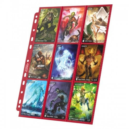 10ct/1 Pack 18-Pocket Pages Side-Loading - Red