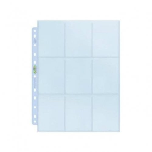 1ct 9-Pocket Silver Series Clear Toploading Page (11-Holes)