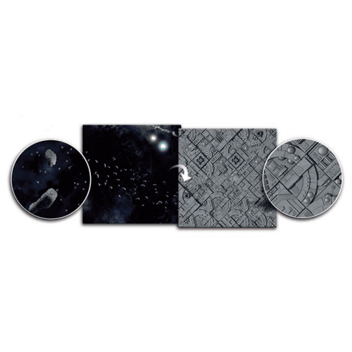 Asteroid Field / Space Station Double-Sided Gaming Mat