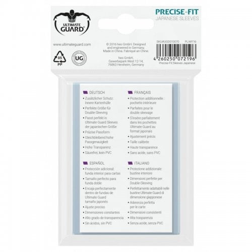 Precise-Fit Sleeves Top-Loading Japanese Size Transparent (100)