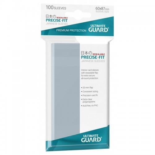 Precise-Fit Sleeves Resealable Japanese Size Transparent (100)