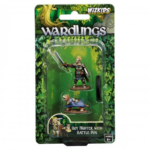 WizKids Wardlings Miniatures (Wave 1) - Boy Fighter with Battle Dog