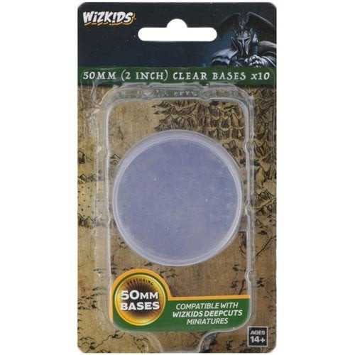 WizKids Deep Cuts - Clear 50mm Round Bases x10 (73596)