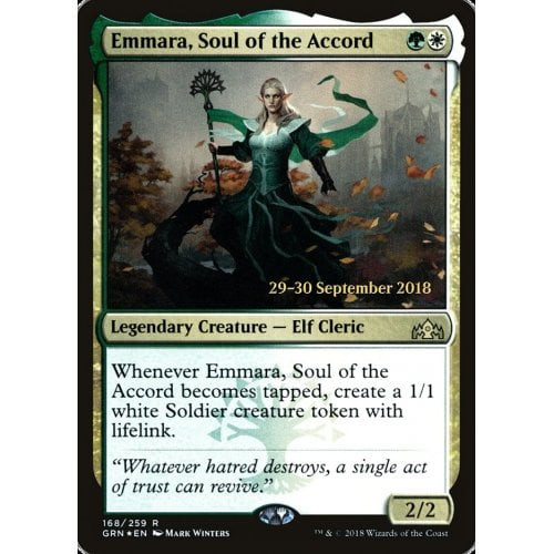Emmara, Soul of the Accord (Guilds of Ravnica Prerelease foil)