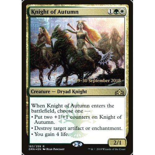 Knight of Autumn (Guilds of Ravnica Prerelease foil) | Promotional Cards