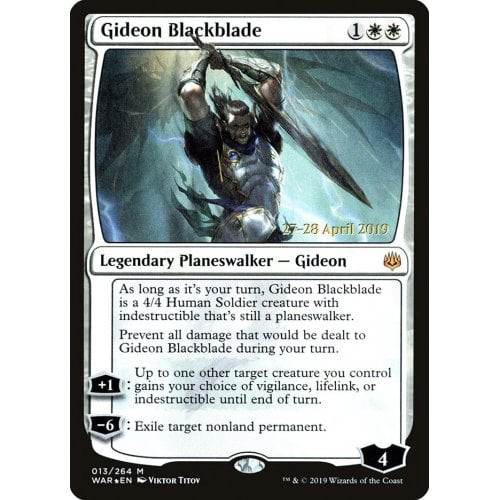 Gideon Blackblade (War of the Spark Prerelease foil)
