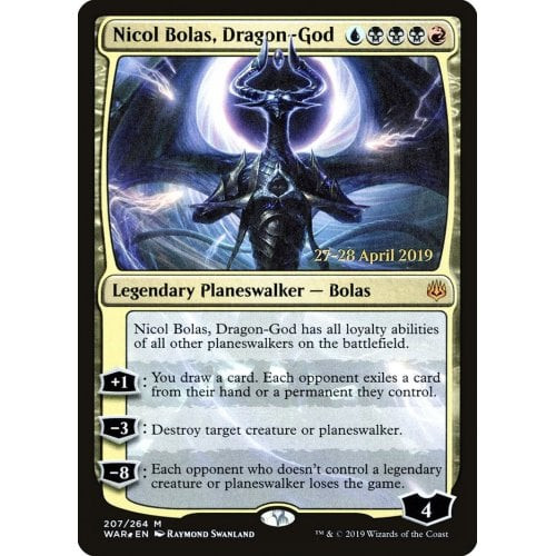 Nicol Bolas, Dragon-God (War of the Spark Prerelease foil)