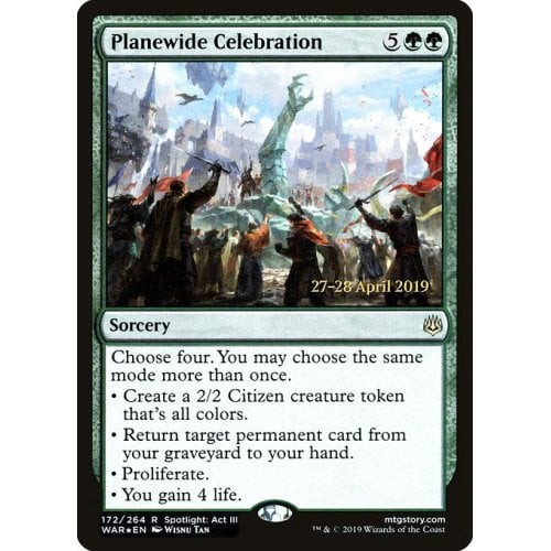 Planewide Celebration (War of the Spark Prerelease foil) | Promotional Cards