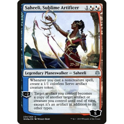 Saheeli, Sublime Artificer (War of the Spark Prerelease foil)