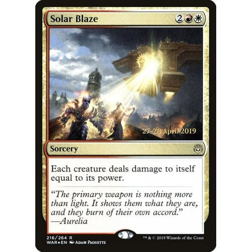 Solar Blaze (War of the Spark Prerelease foil) | Promotional Cards