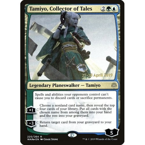 Tamiyo, Collector of Tales (War of the Spark Prerelease foil)