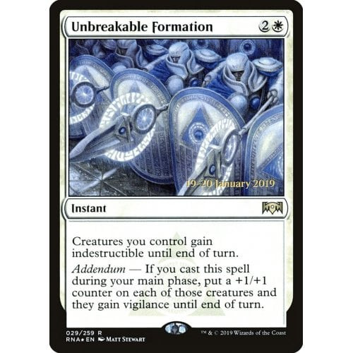 Unbreakable Formation (Ravnica Allegiance Prerelease foil) | Promotional Cards