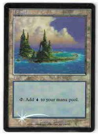Island (Arena foil - Urza's Saga, no expansion symbol)
