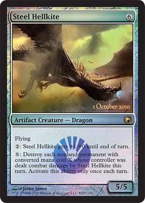 Steel Hellkite (Scars of Mirrodin Launch foil)