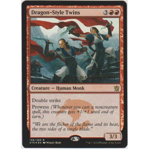 Dragon-Style Twins (Khans of Tarkir Prerelease foil)